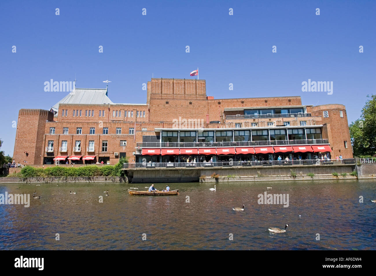 Royal Shakespeare Theatre Alongside River Avon Stratford Upon Avon UK 
