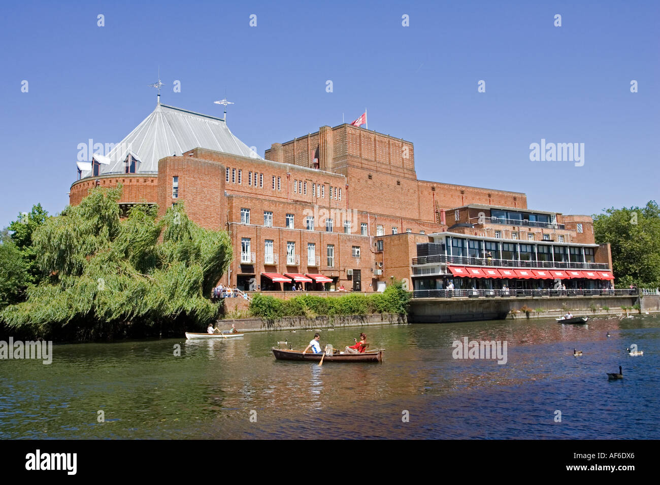 Royal Shakespeare Theatre Alongside River Avon Stratford Upon Avon UK 