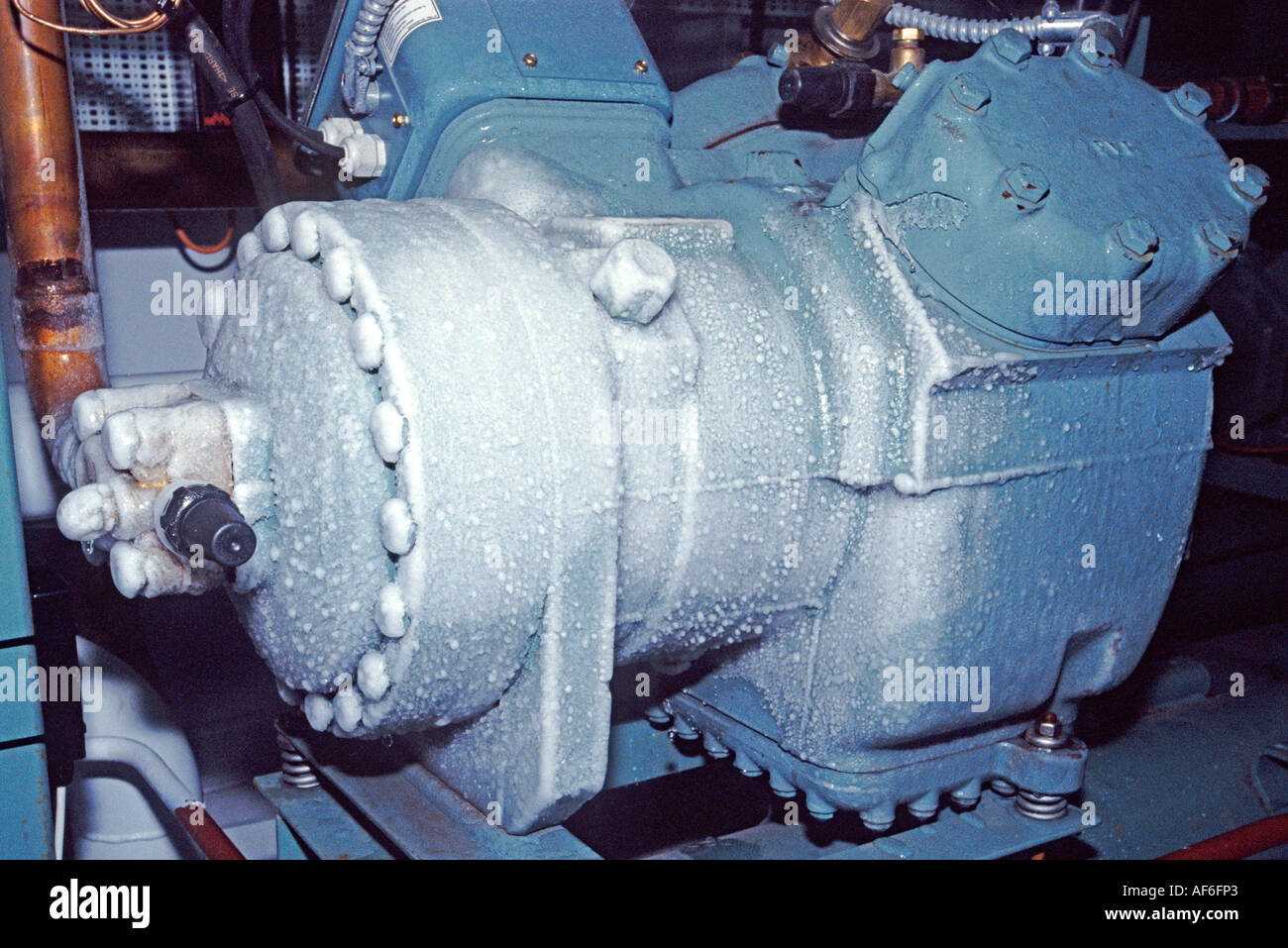Compressor covered in ice Stock Photo Alamy