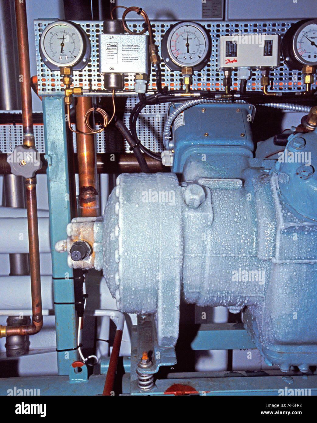 Compressor covered in ice Stock Photo Alamy