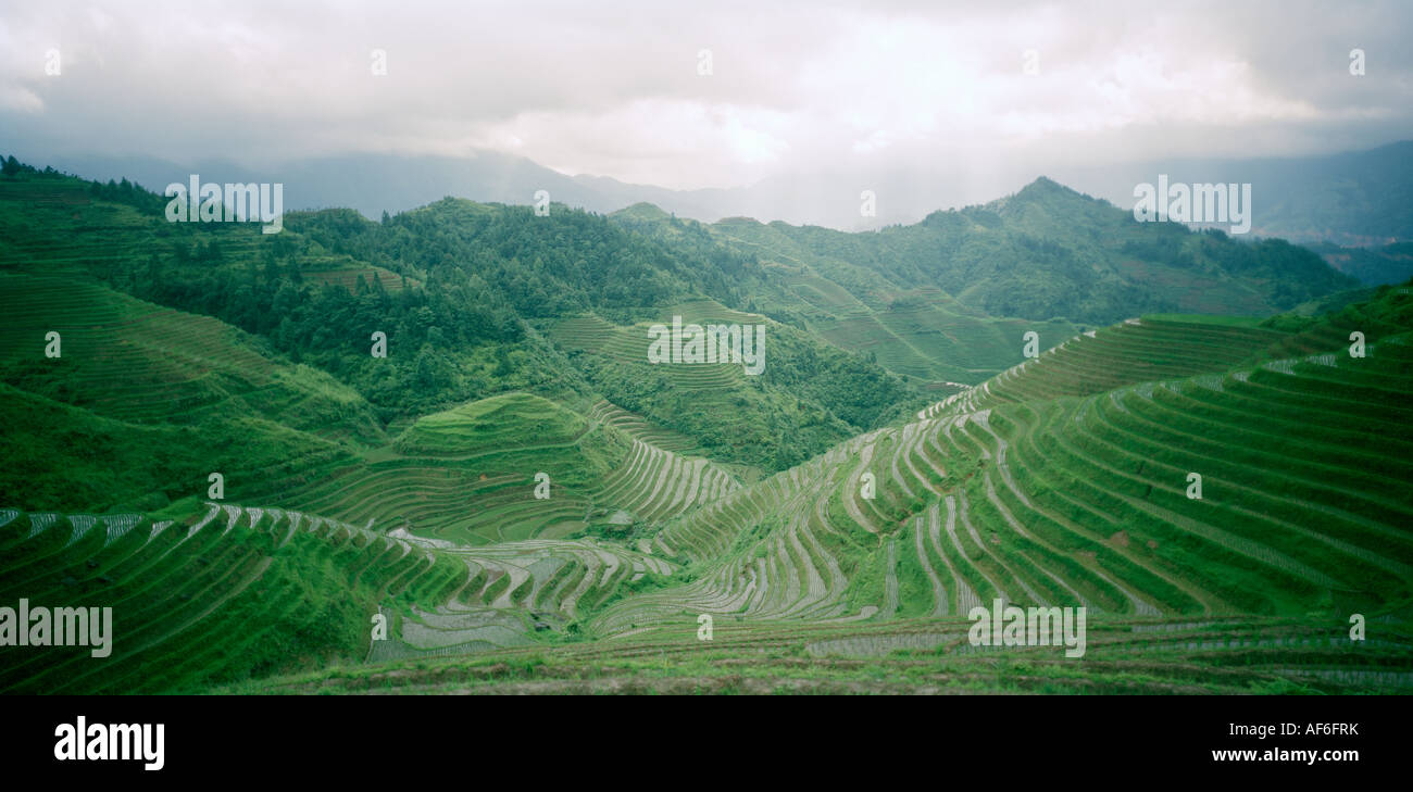 World Travel. The beautiful Chinese nature of Longji rice terraces in ...