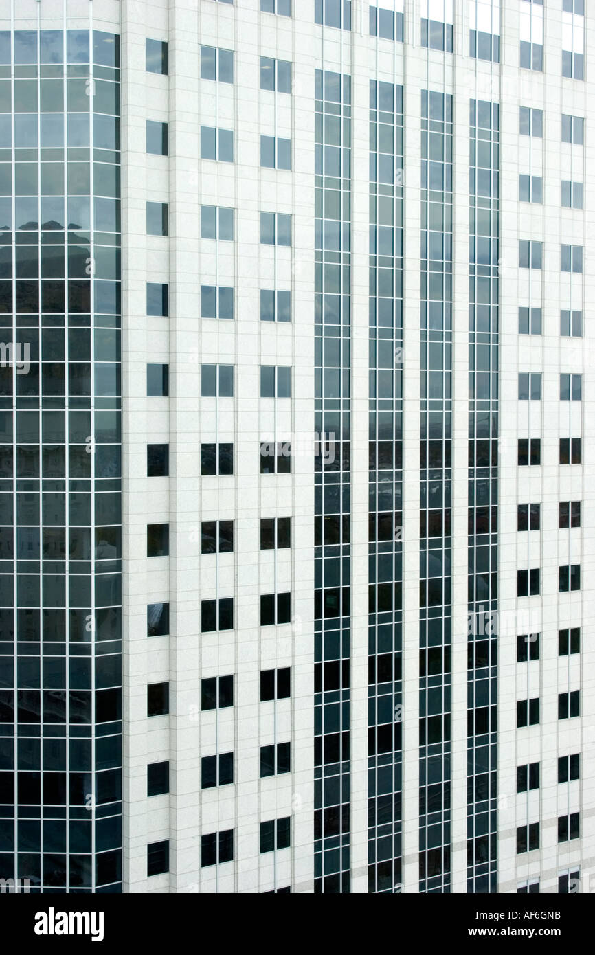 Building windows glass concrete angled Stock Photo