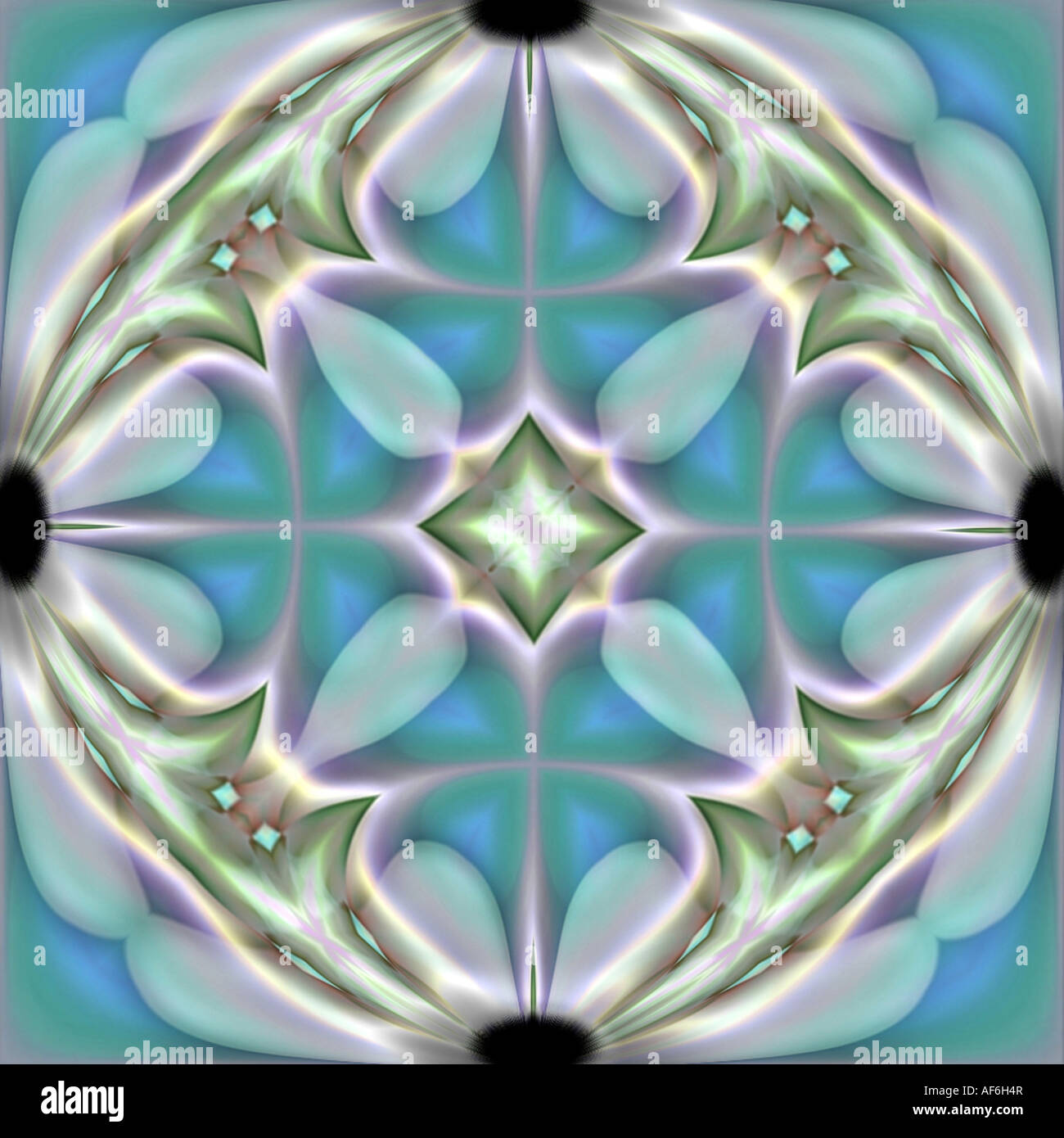Fractal Tile Pattern Abstract floral tile created from a fractal design suitable as a ...