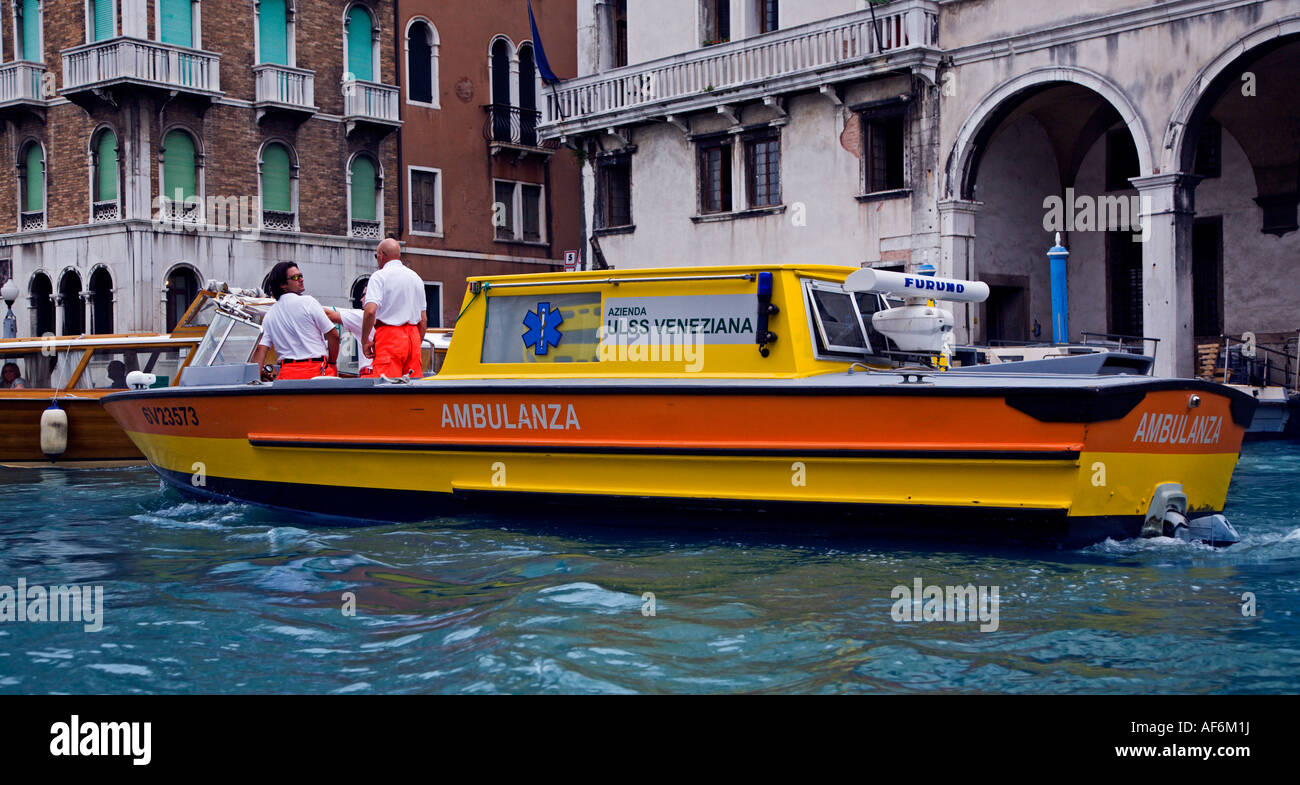 Water Ambulance, Venice, Italy Stock Photo