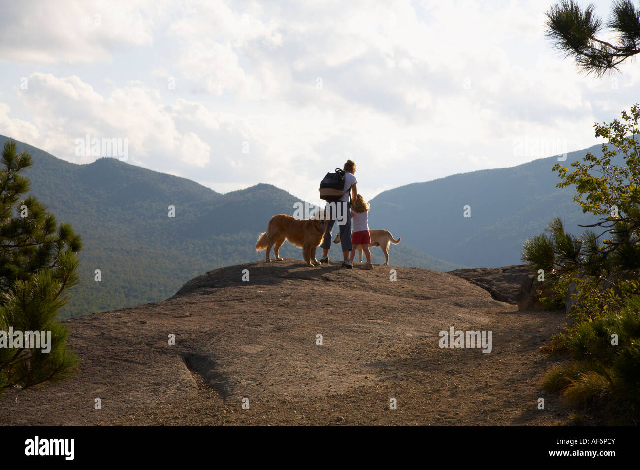 Summit of Owls Head Mountain near Keene in the High Peaks Region in the