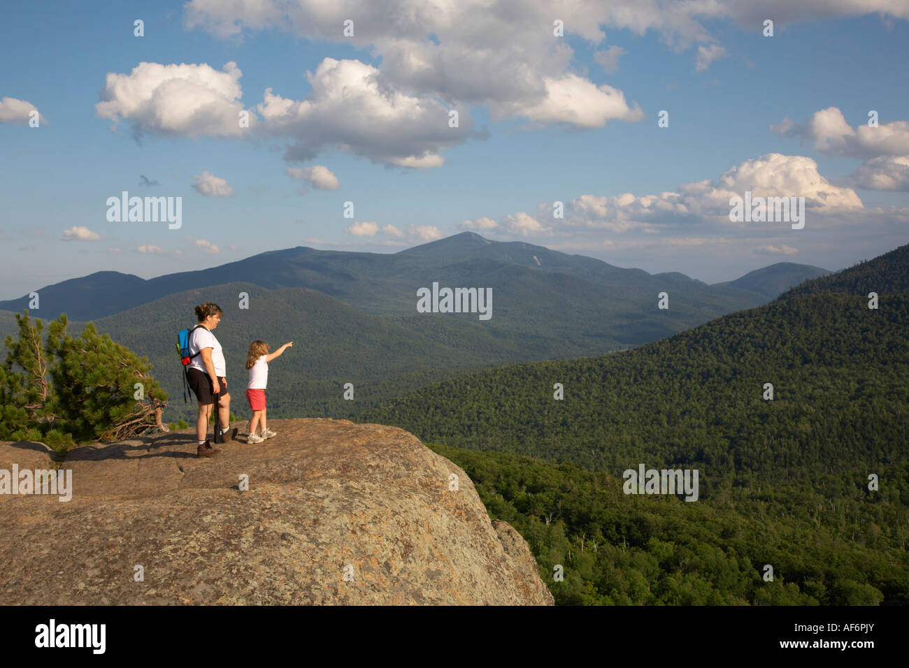 Summit of Owls Head Mountain near Keene in the High Peaks Region in the