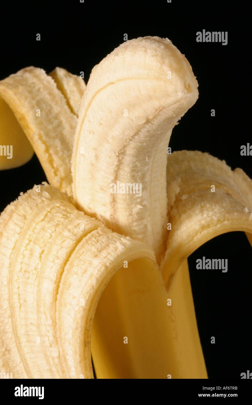 Picture of One Single Peeled Banana Stock Photo - Alamy