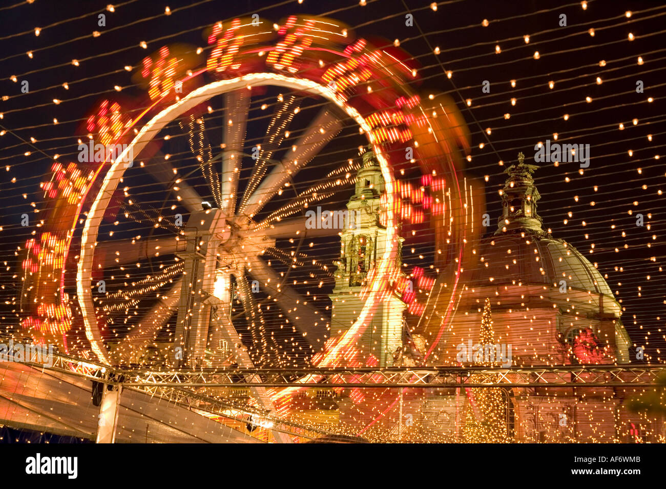 Winter wonderland at City Hall Cardiff Wales Stock Photo Alamy