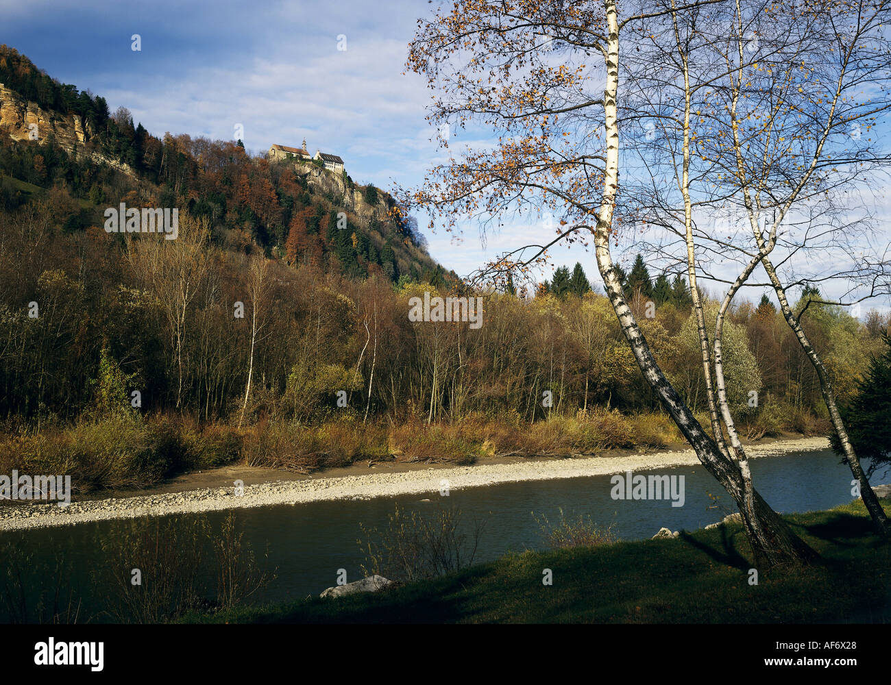 geography / travel, Austria, Vorarlberg, Bregenz Ach with Gebhardsberg ...