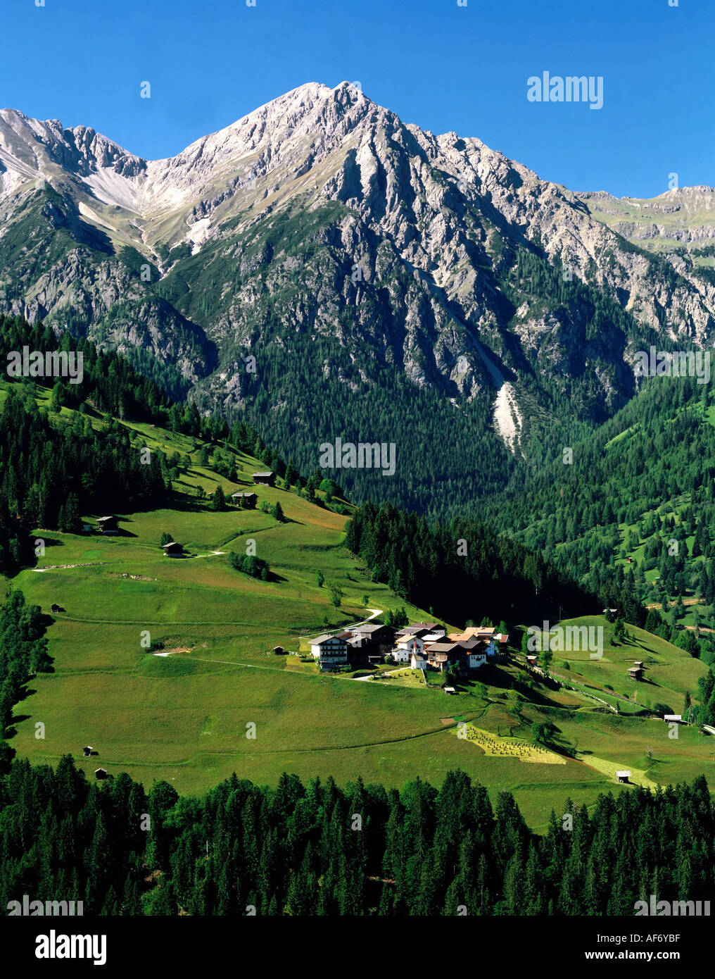 geography / travel, Austria, Tyrol, landscape / landscapes, Lienz Dolomites, Xaveriberg village near St. Lorenzen, Lesachtal, East Tyrol, Additional-Rights-Clearance-Info-Not-Available Stock Photo