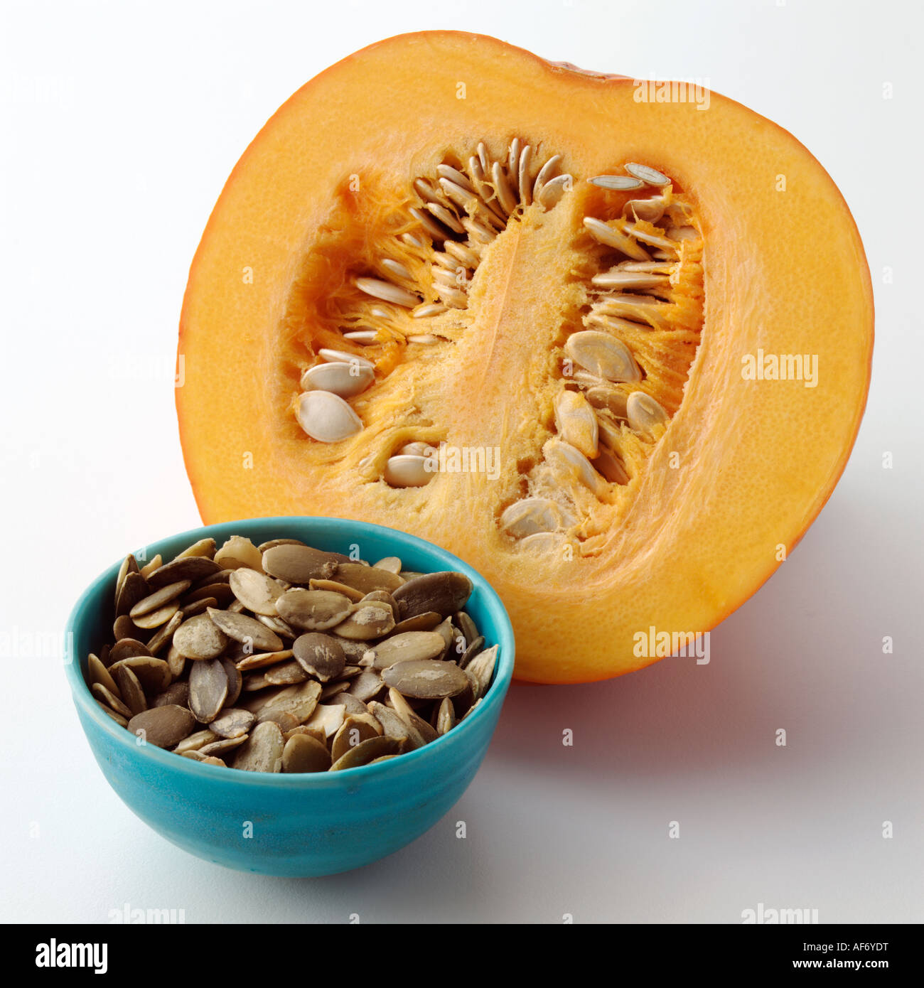Fresh ripe half cut pumpkin Cut Out Stock Images & Pictures - Alamy