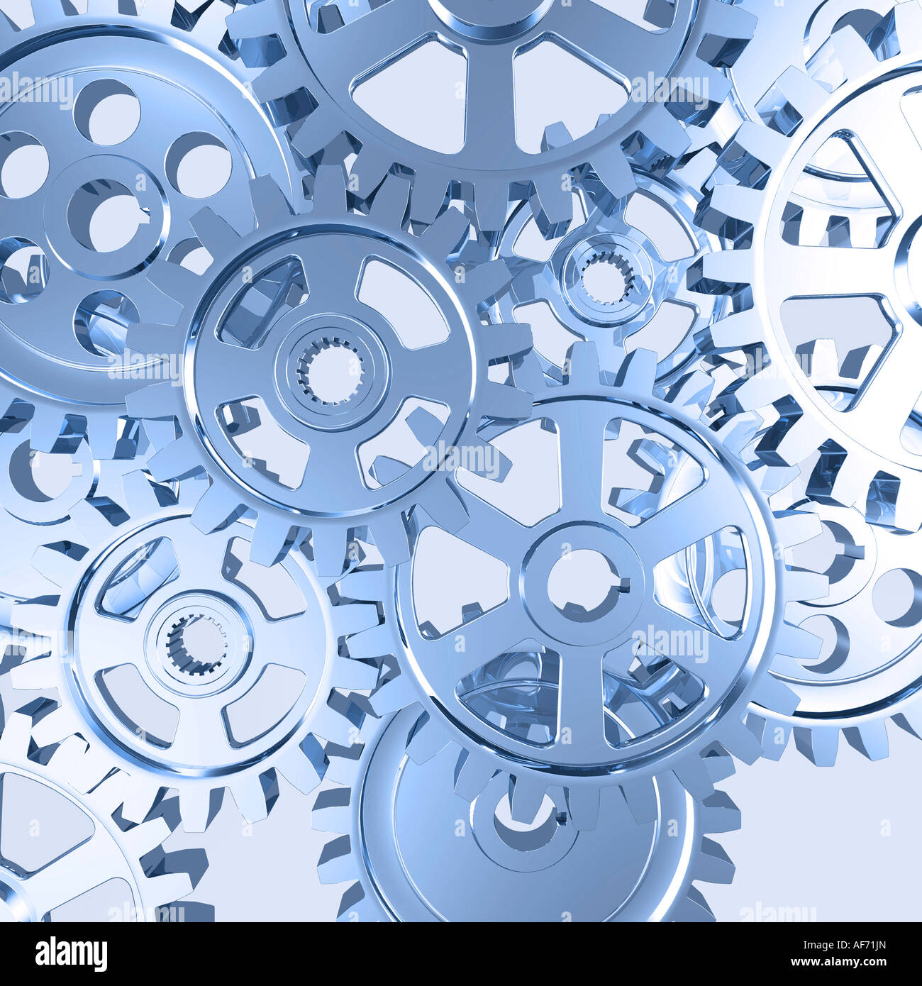Set of gears mechanical background Stock Photo Alamy