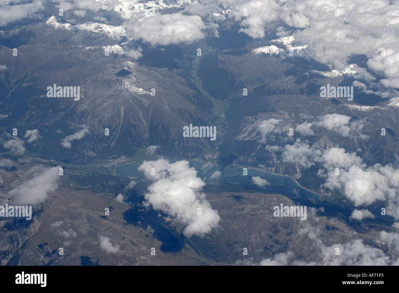 Aerial view of Swiss alps with Wallensee lake Stock Photo - Alamy