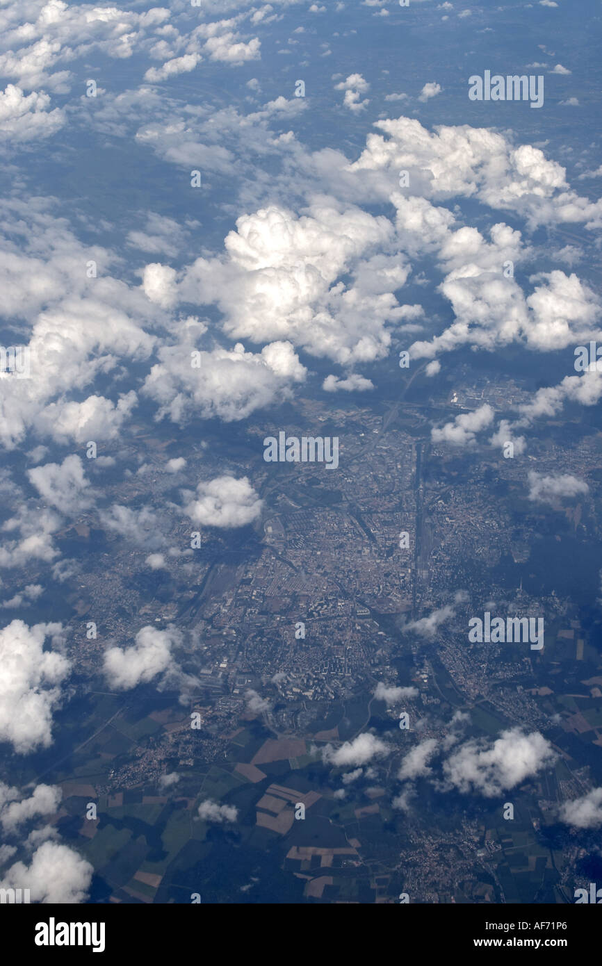 Aerial view of Eastern France near Belfort Stock Photo