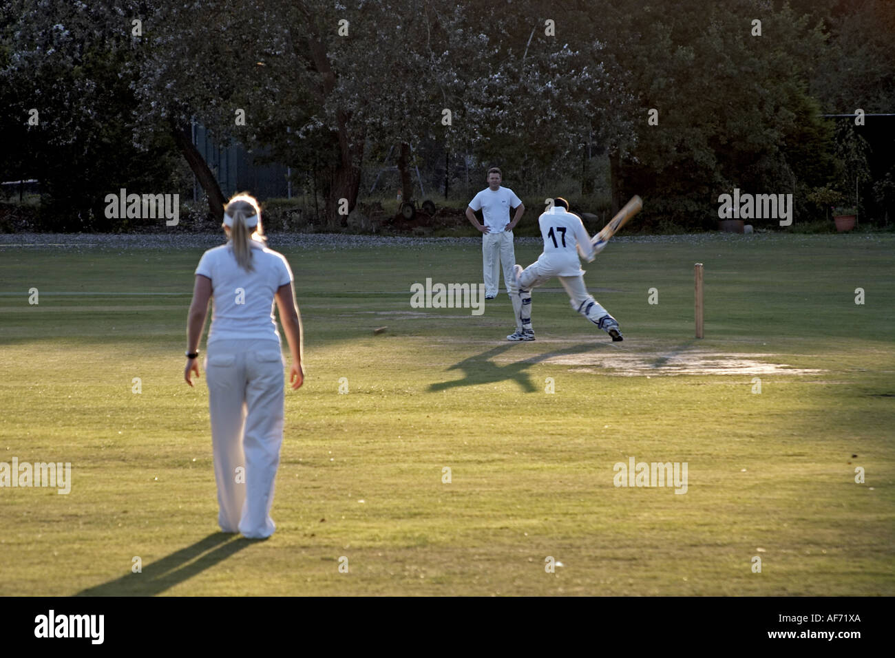 Local cricket match with Highgate Cricket Club including woman player