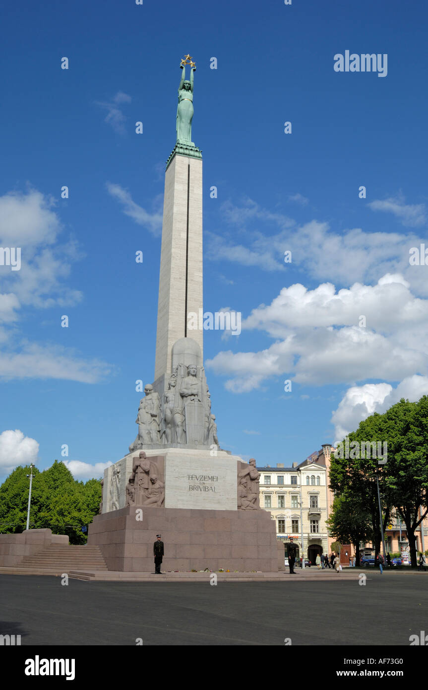 Freedom Monument, Riga, Latvia Stock Photo