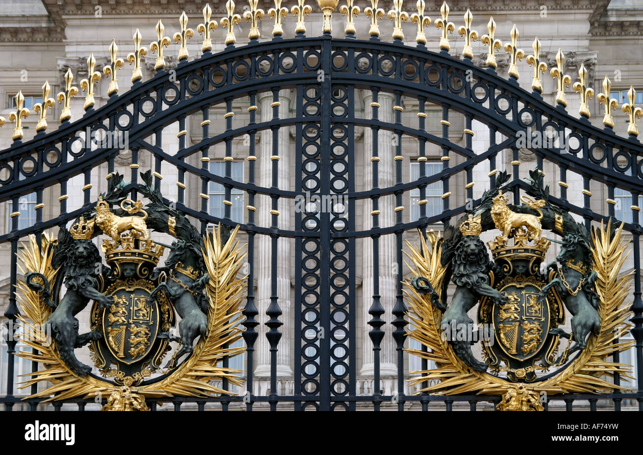 Gates at Buckingham Palace,London. Stock Photo