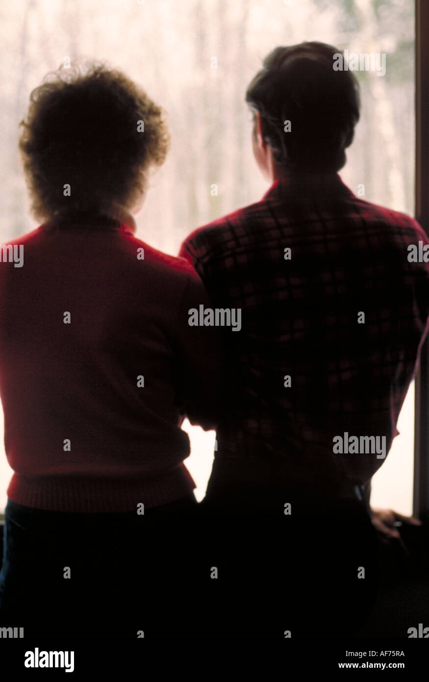 Sad woman silhouette hi-res stock photography and images - Alamy