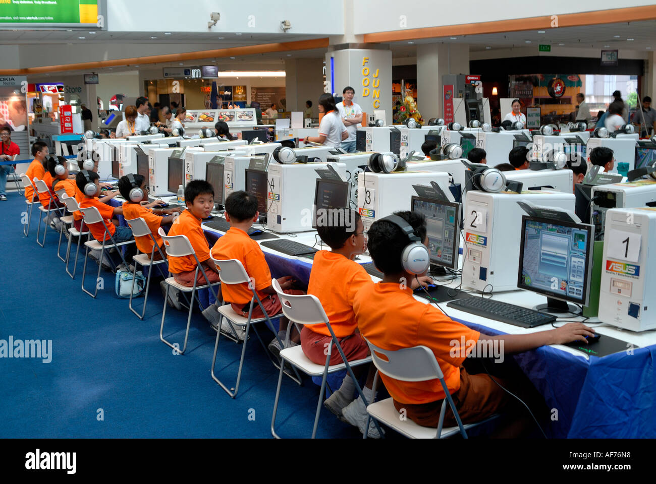 Singapore schoolchildren participating in national computer competition ...