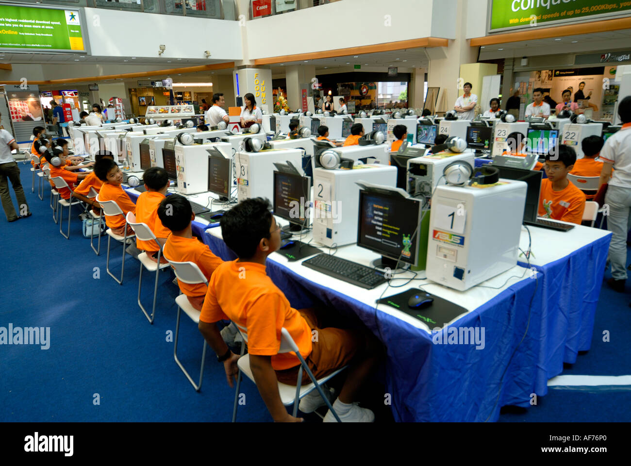 Singapore schoolchildren participating in national computer competition ...