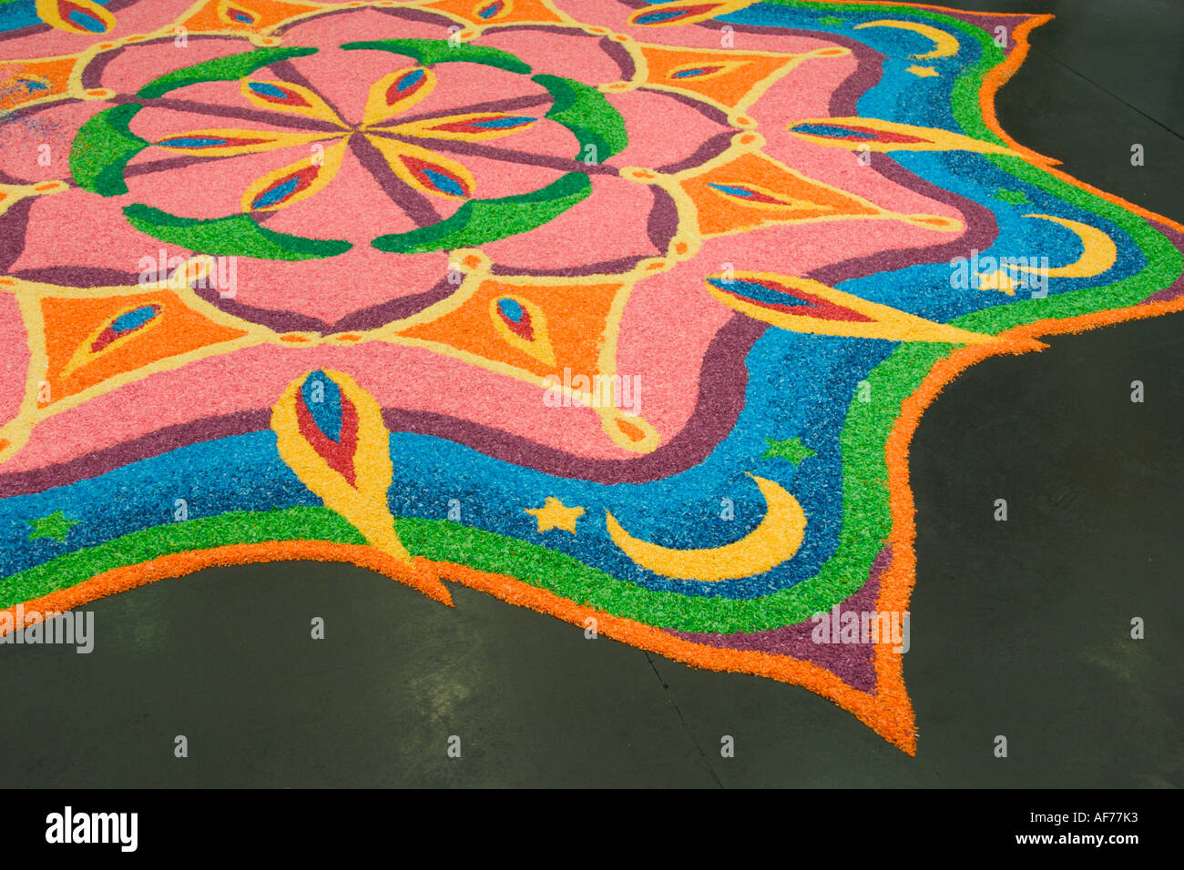 kolam - decorative artwork drawn on floor by south indians using rice