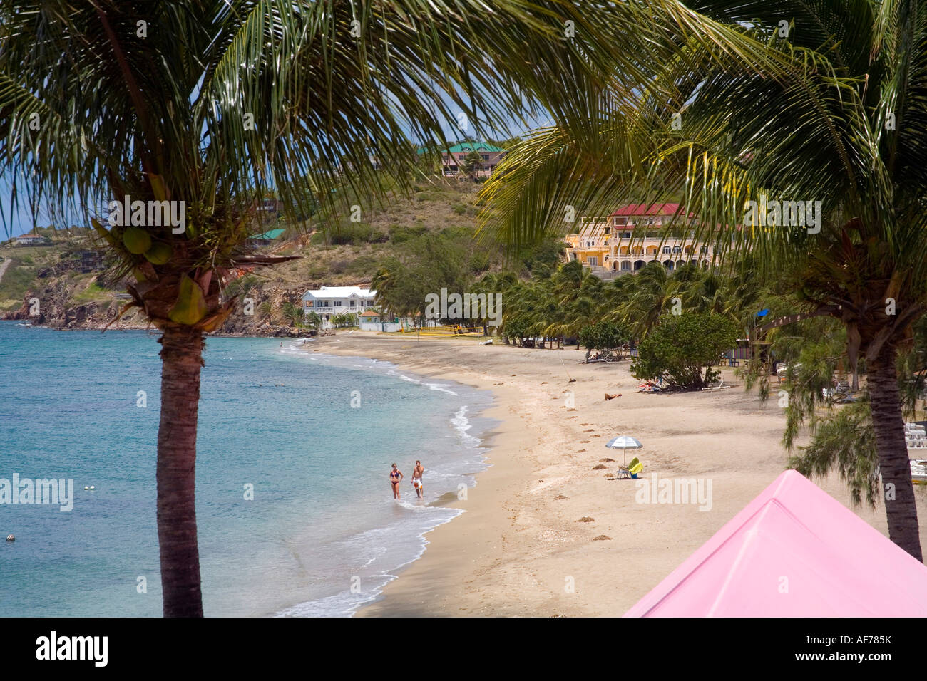 Timothy Hotel Beach at Frigate bay St Kitts in the Caribbean Stock Photo