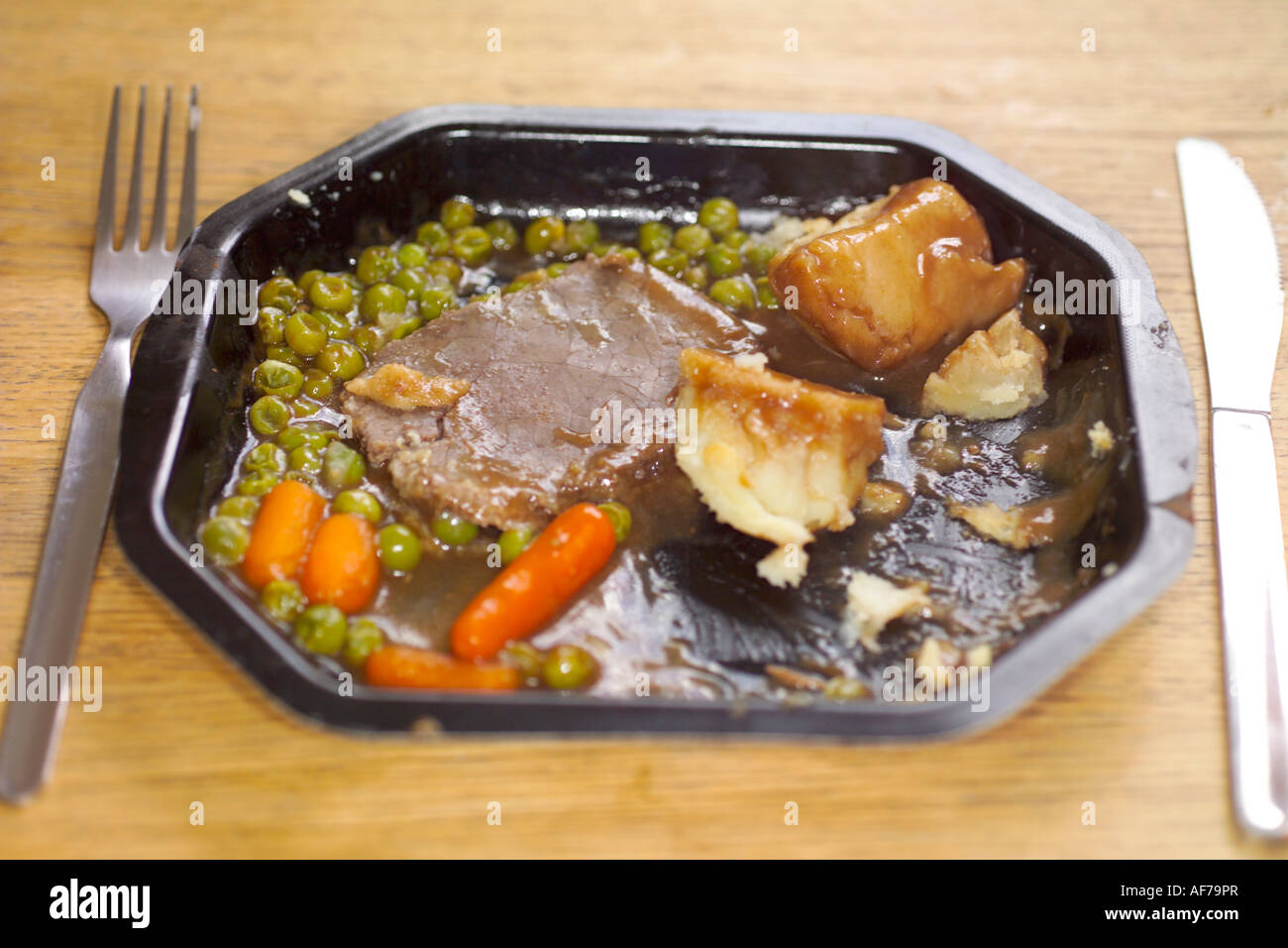 Roast beef TV dinner Stock Photo Alamy