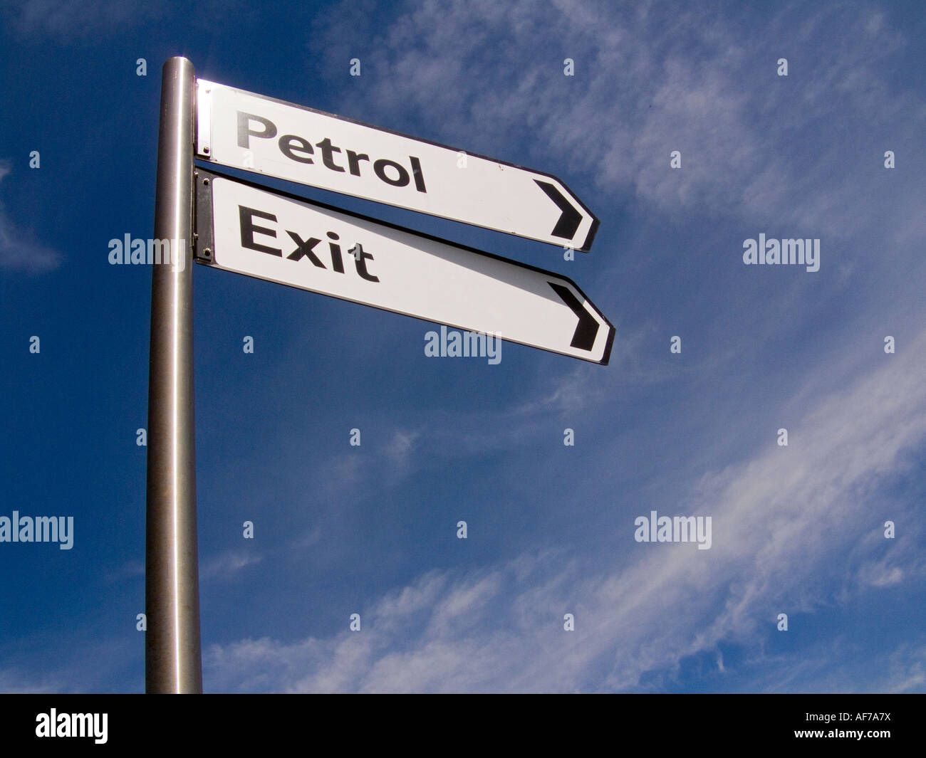 Exit Petrol The end of fossil fuels Stock Photo