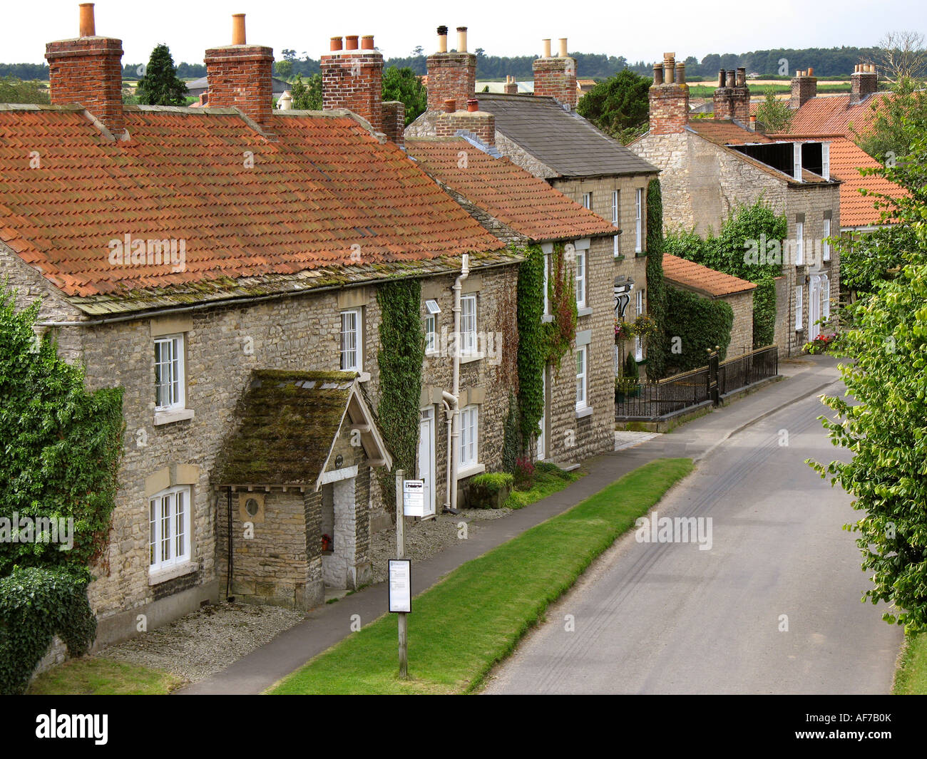 The Village of Slingsby in North Yorkshire in the United Kingdom Stock Photo