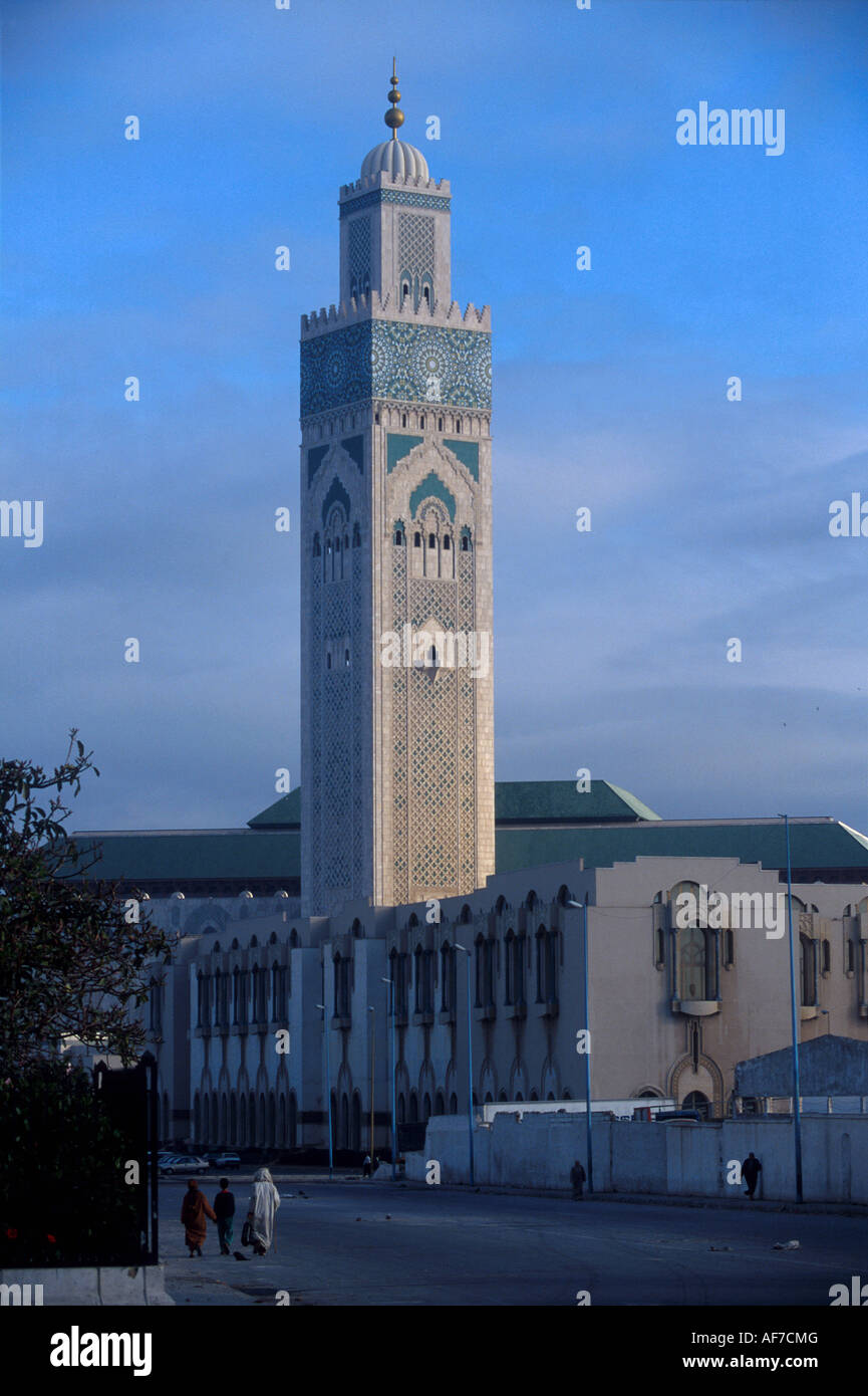 MARRUECOS Gran Mezquita Hassan II in early morning light, Casablanca. Stock Photo