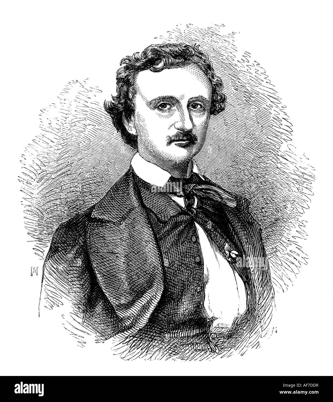 Edgar Allan Poe (1809-1849). Stock Photo