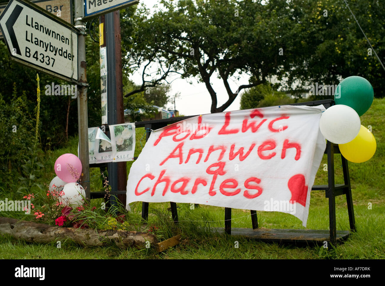 Welsh language good luck wedding wales hires stock photography and