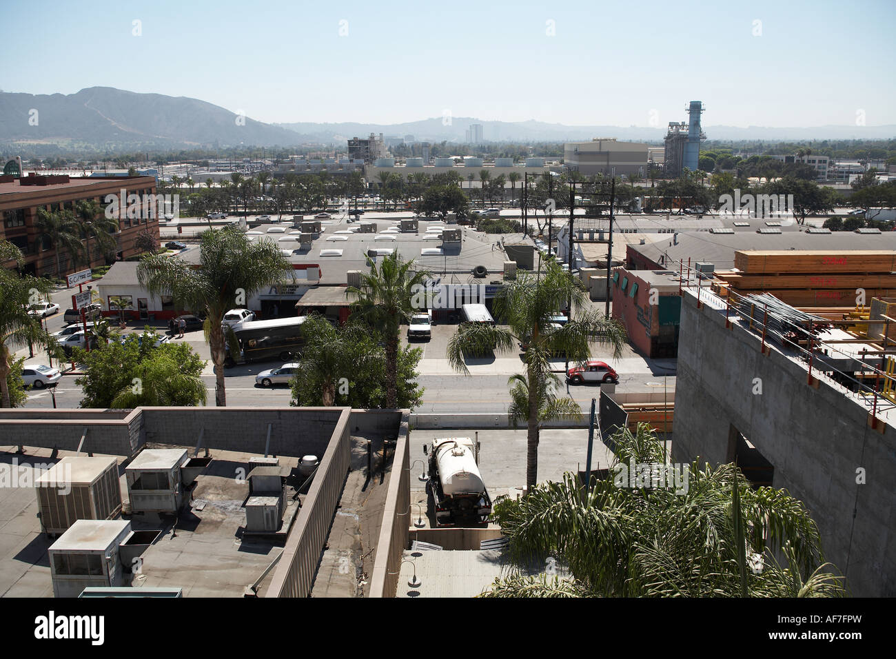 Industrial Area With Griffith Park Burbank San Fernando Valley Los Stock Photo Alamy