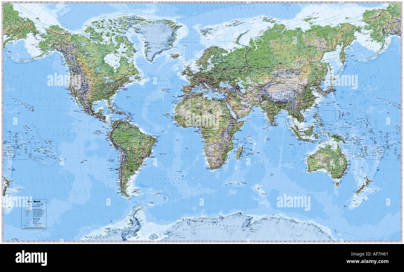 cartography, world maps, world map, stand: 2004, Additional-Rights-Clearance-Info-Not-Available Stock Photo