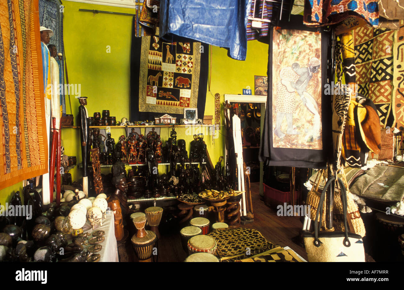 Craft products at The Pan African Market in Cape Town South Africa