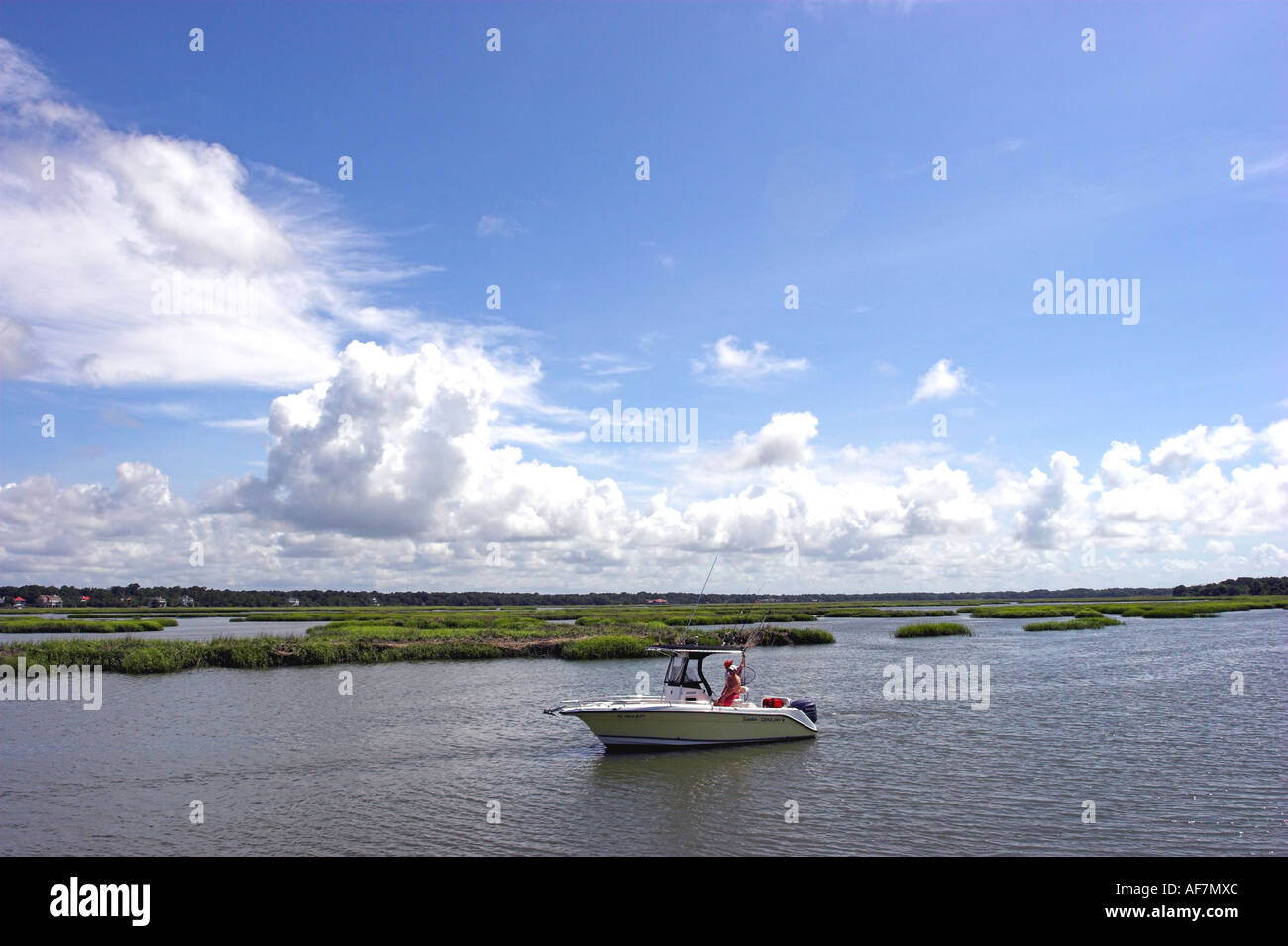 Fishing boat on the island of Hilton Head, South Carolina, USA Stock