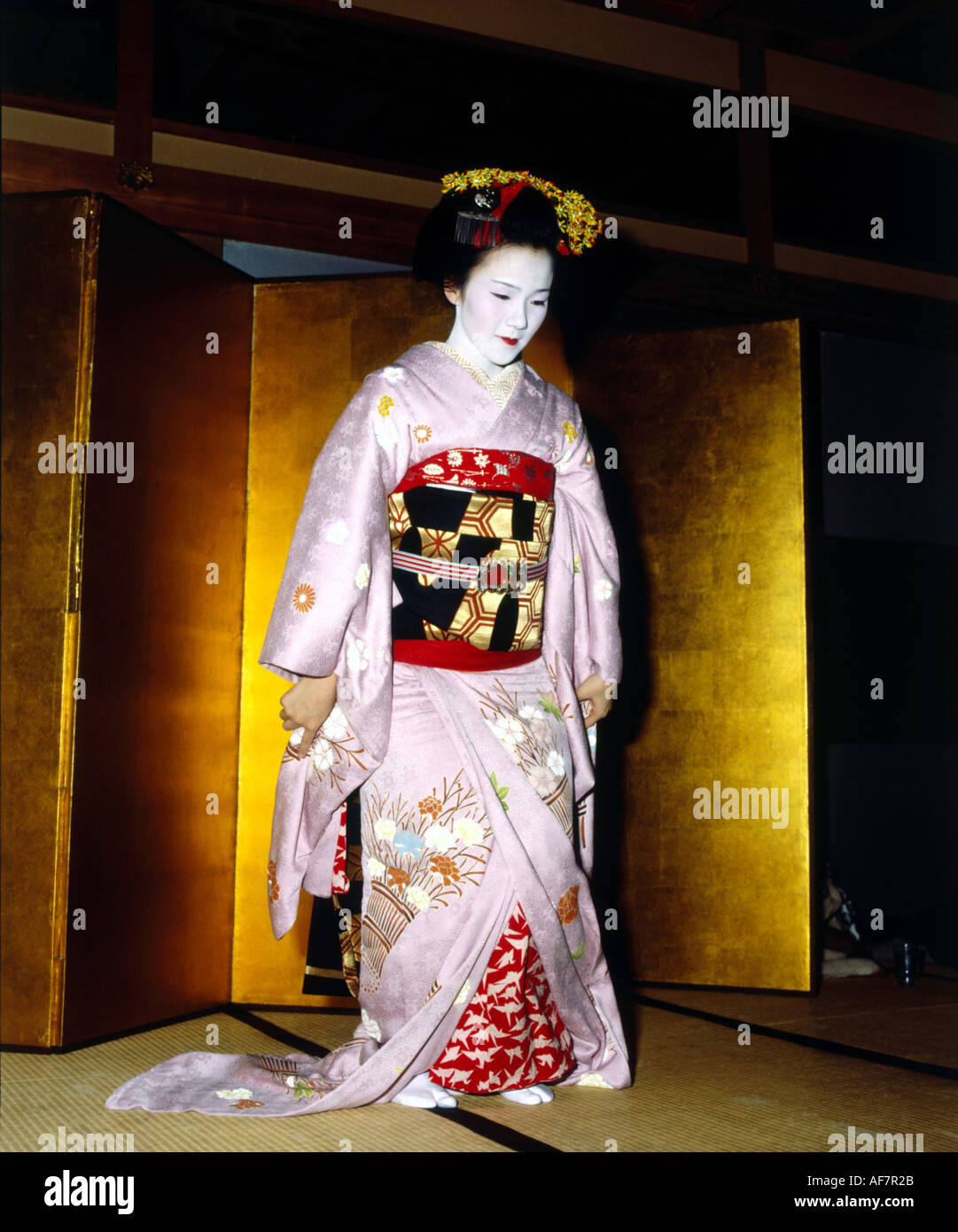 geography / travel, people, women, Maiko girl, full length, Kyoto, Stock Photo