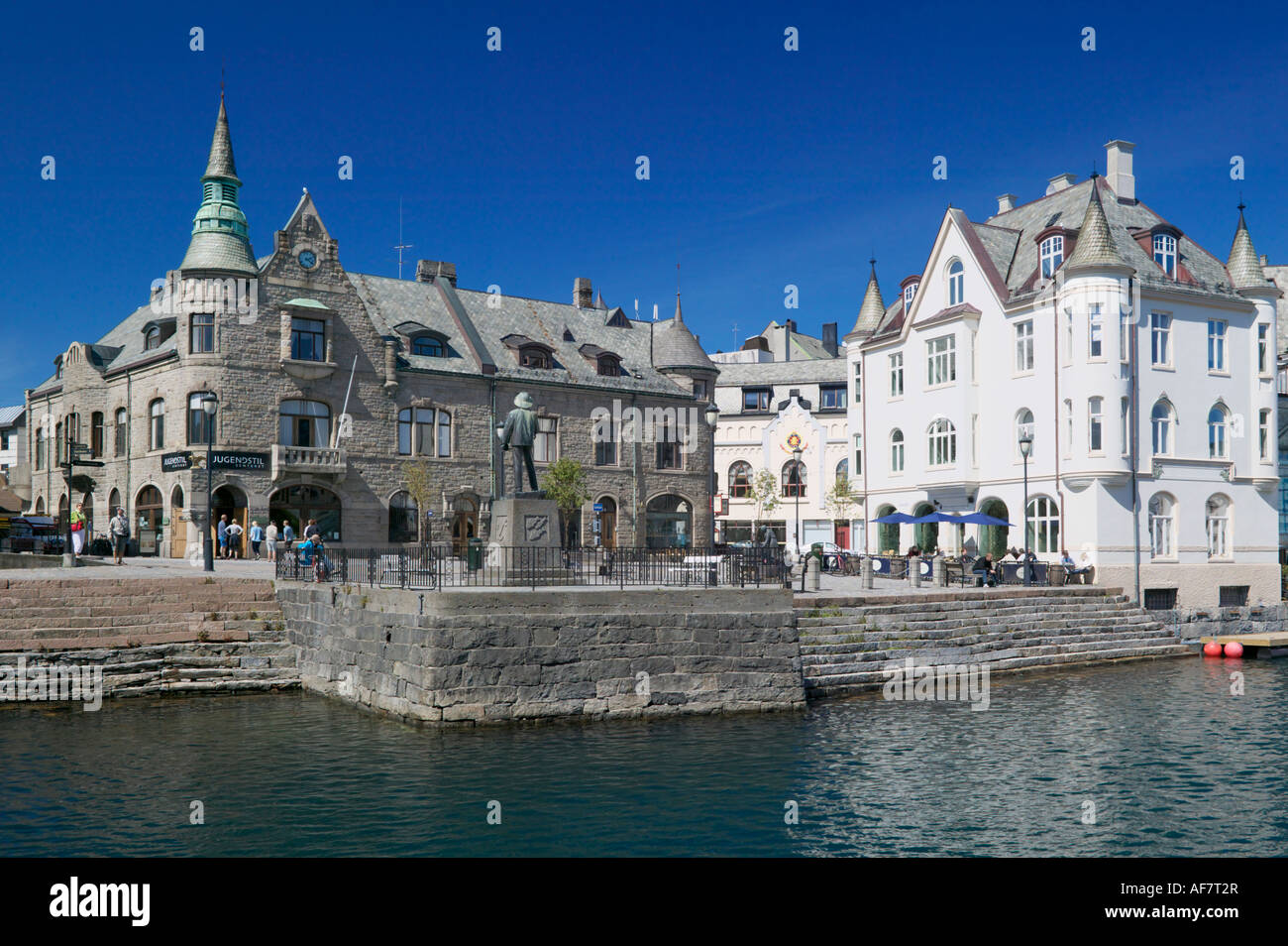 The Art Nouveau Centre Apotekergt Alesund More og Romsdal Norway Stock ...