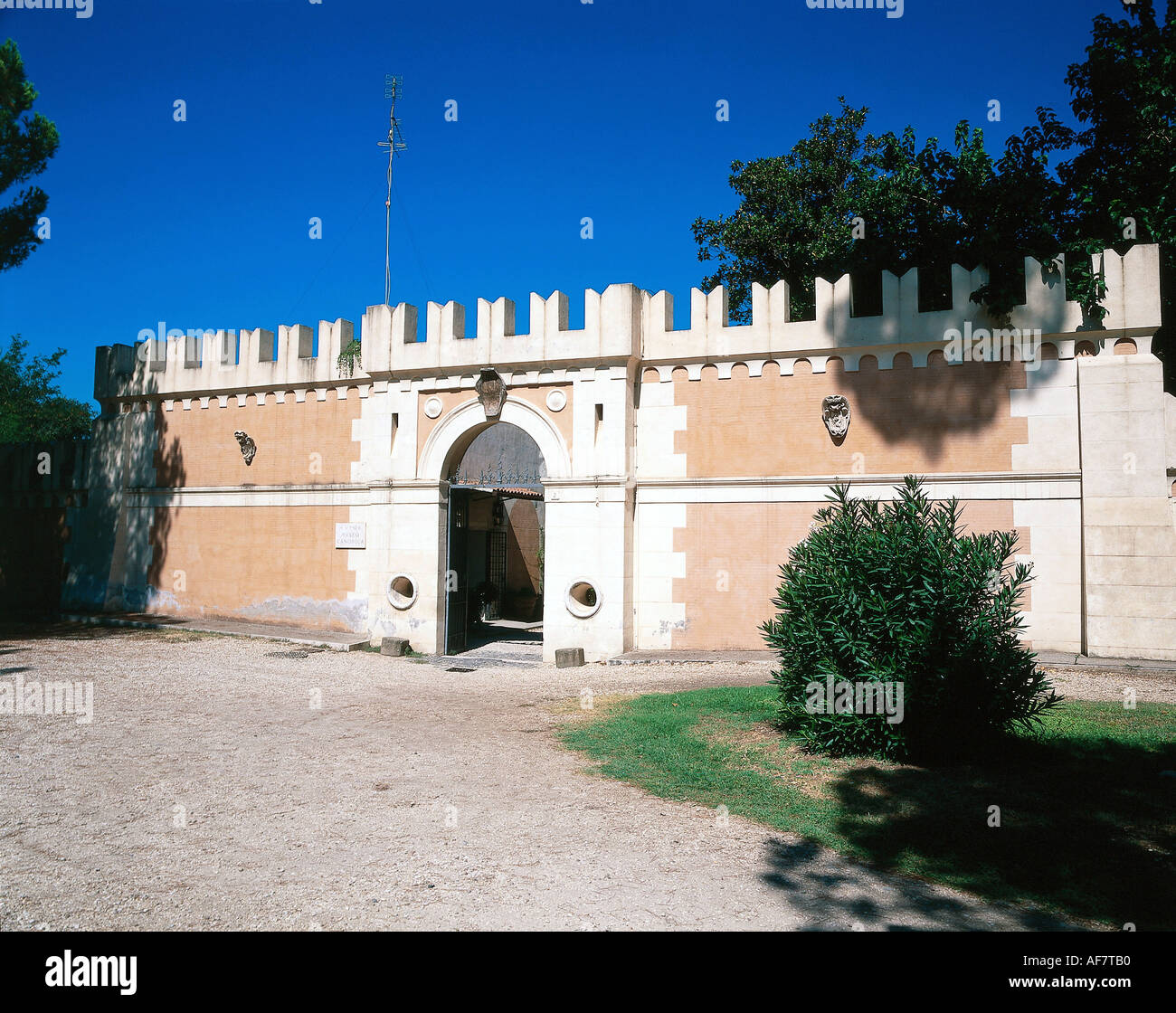 geography / travel, Italy, Rome, museums, Museo Canonica in the park of Villa Borghese, exterior view, residential building of Pietro Canonica (1869-1959), , Additional-Rights-Clearance-Info-Not-Available Stock Photo