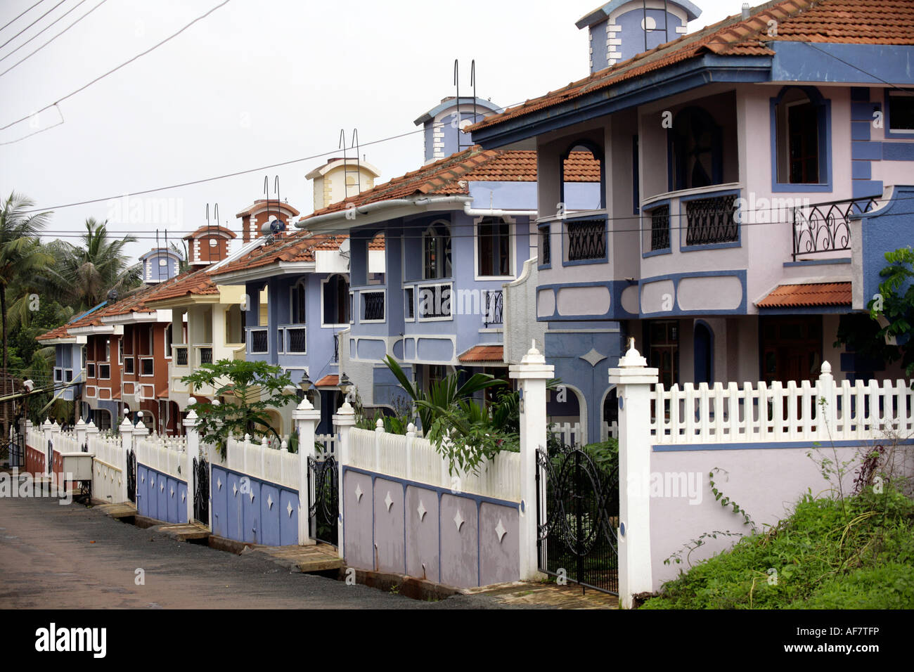 Modern Goan architecture Sapna Harmony in outskirts of Margao India is one of many similar