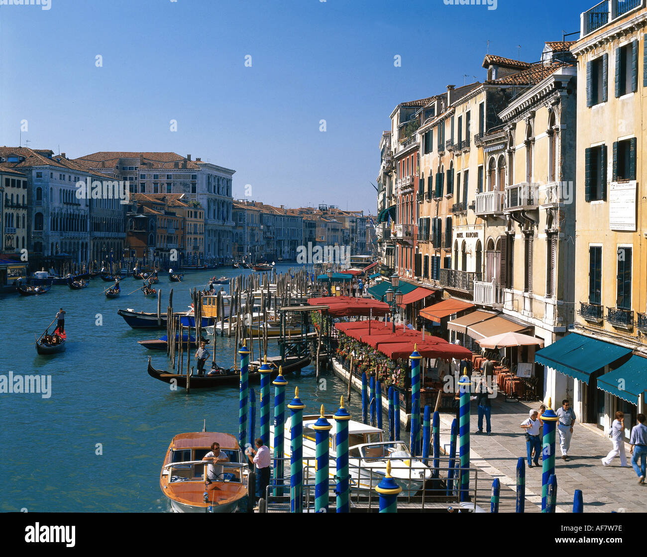 geography / travel, Italy, Venice, Canale grande, view from Rialto Bridge, venetia, channel, city view, cityscape, UNESCO World Heritage Site,  , Additional-Rights-Clearance-Info-Not-Available Stock Photo