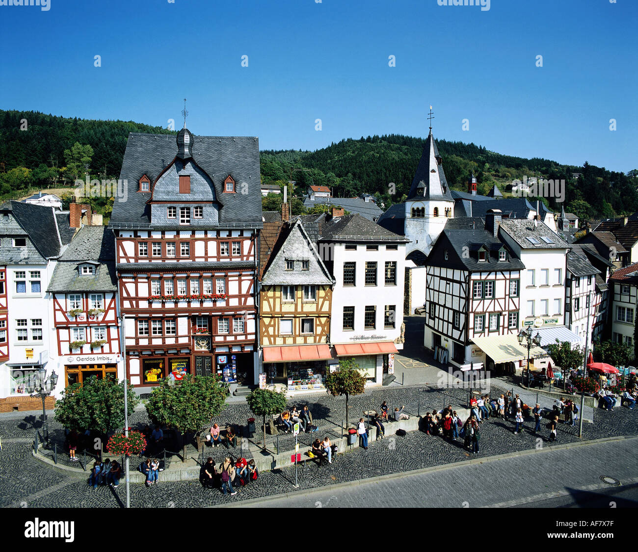 Geography Travel Germany Rhineland Palatinate Adenau City Views Cityscapes View Towards Market Additional Rights Clearance Info Not Available Stock Photo Alamy