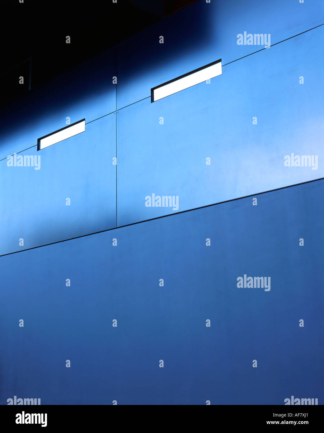Detail of steel cladded building. Stock Photo