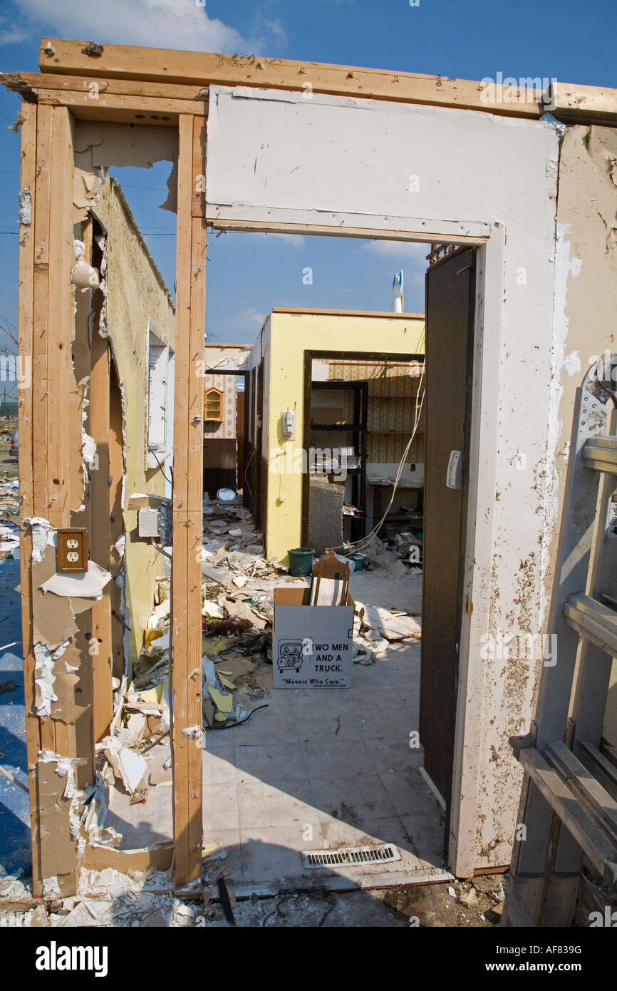 Home Destroyed by Tornado Stock Photo - Alamy