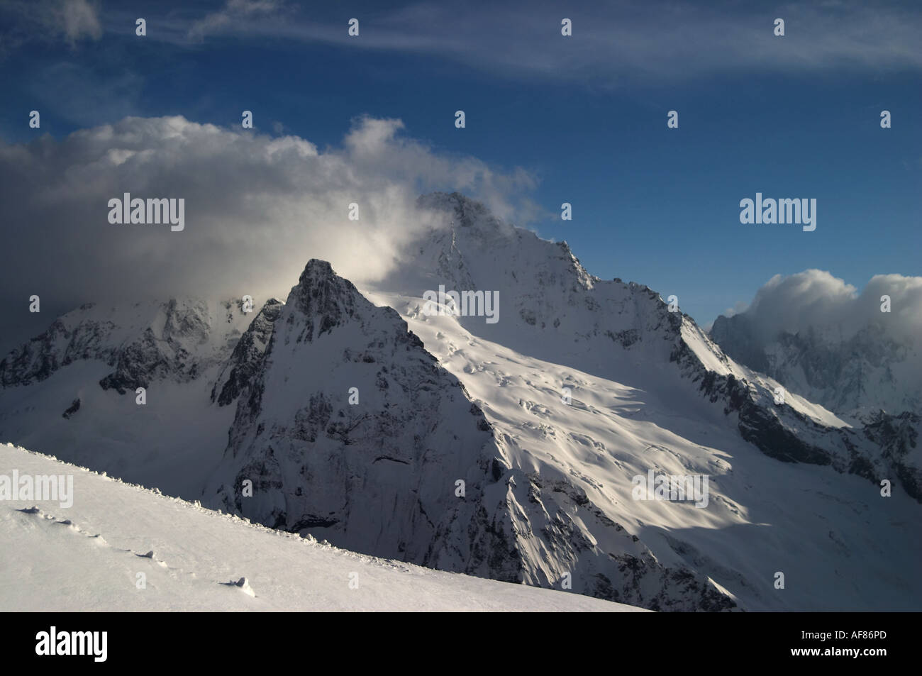 Mountains Landscape 2 Dombai Karachi Cherkess Caucasus Russia Stock Photo Alamy