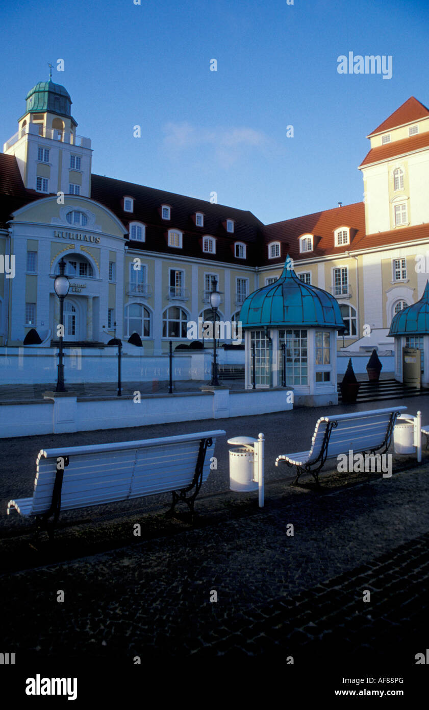 Health resort at Binz, Kurhaus, Rugen Island, Mecklenburg-Pomerania, Germany, Europe Stock Photo