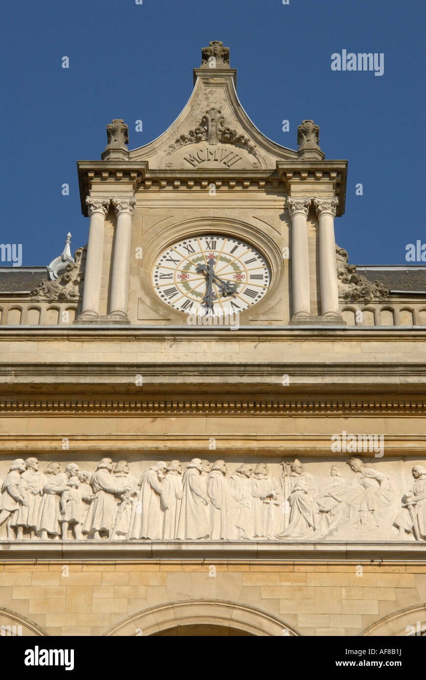 Luxembourg city, clock at City Palace, Luxembourg, Europe Stock Photo