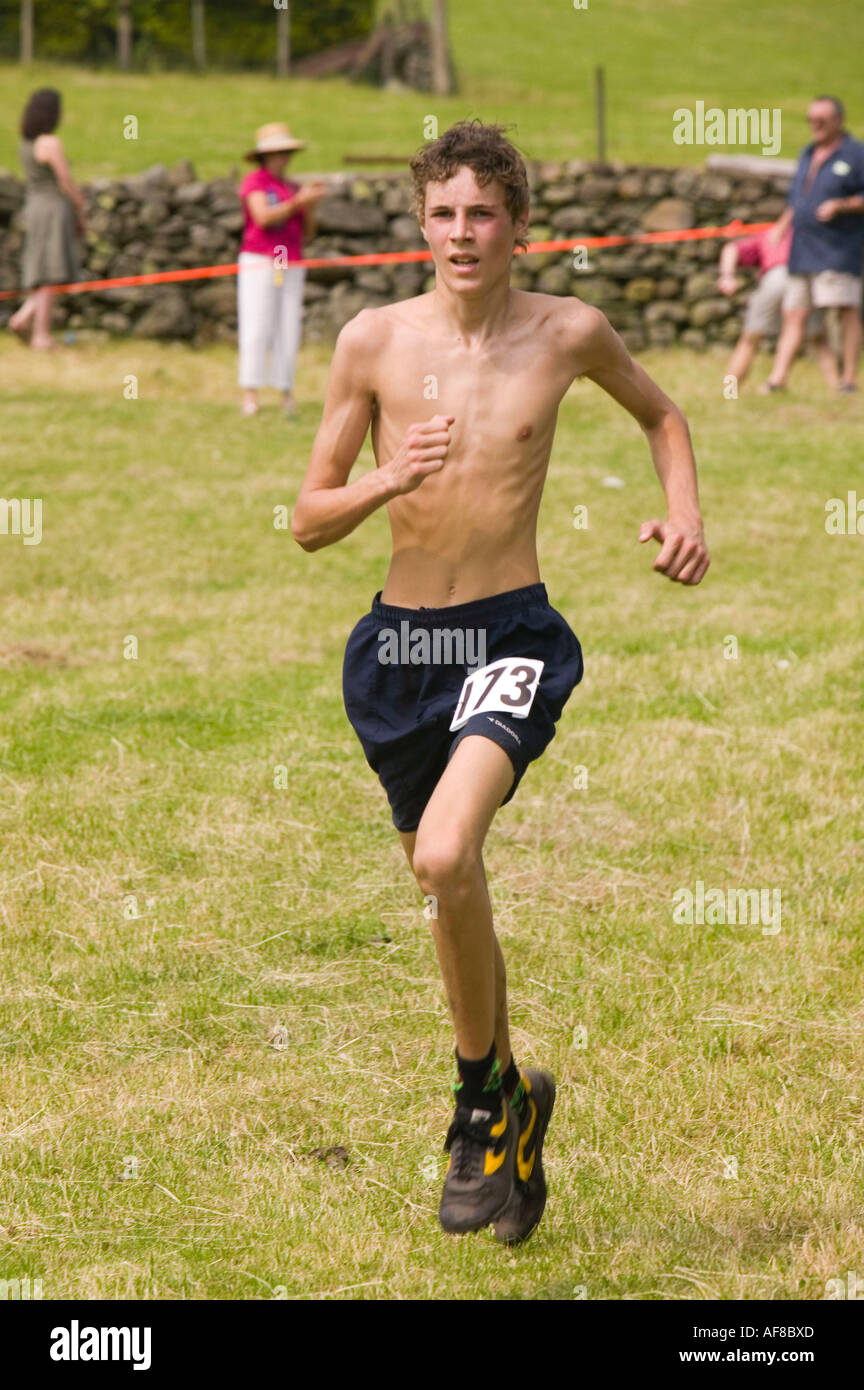 a fell runner in the Langdale gala race, Lake district, UK Stock Photo Alamy