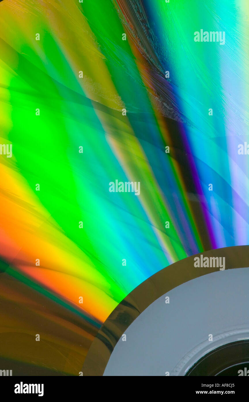 light refracted of the surface of a CD Stock Photo - Alamy
