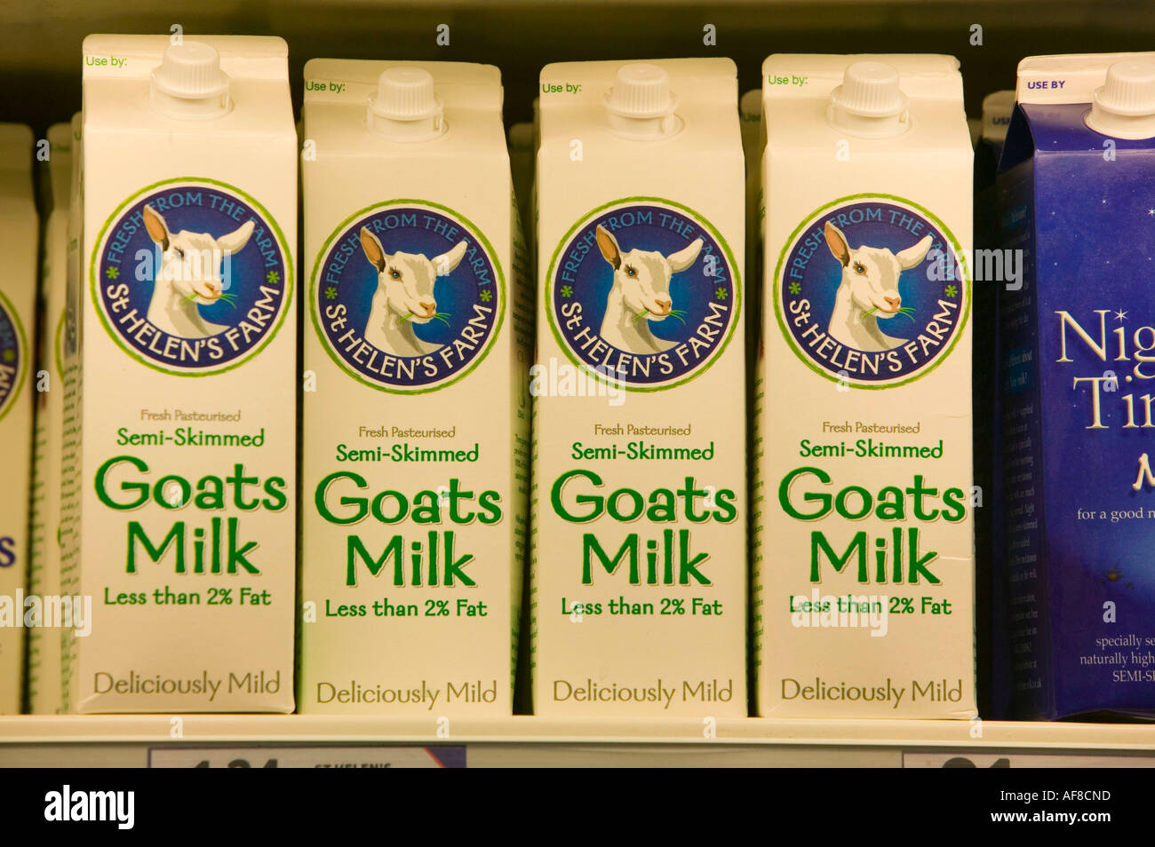 goats milk for sale in a Tesco s supermarket Carlisle Cumbria UK Stock Photo Alamy